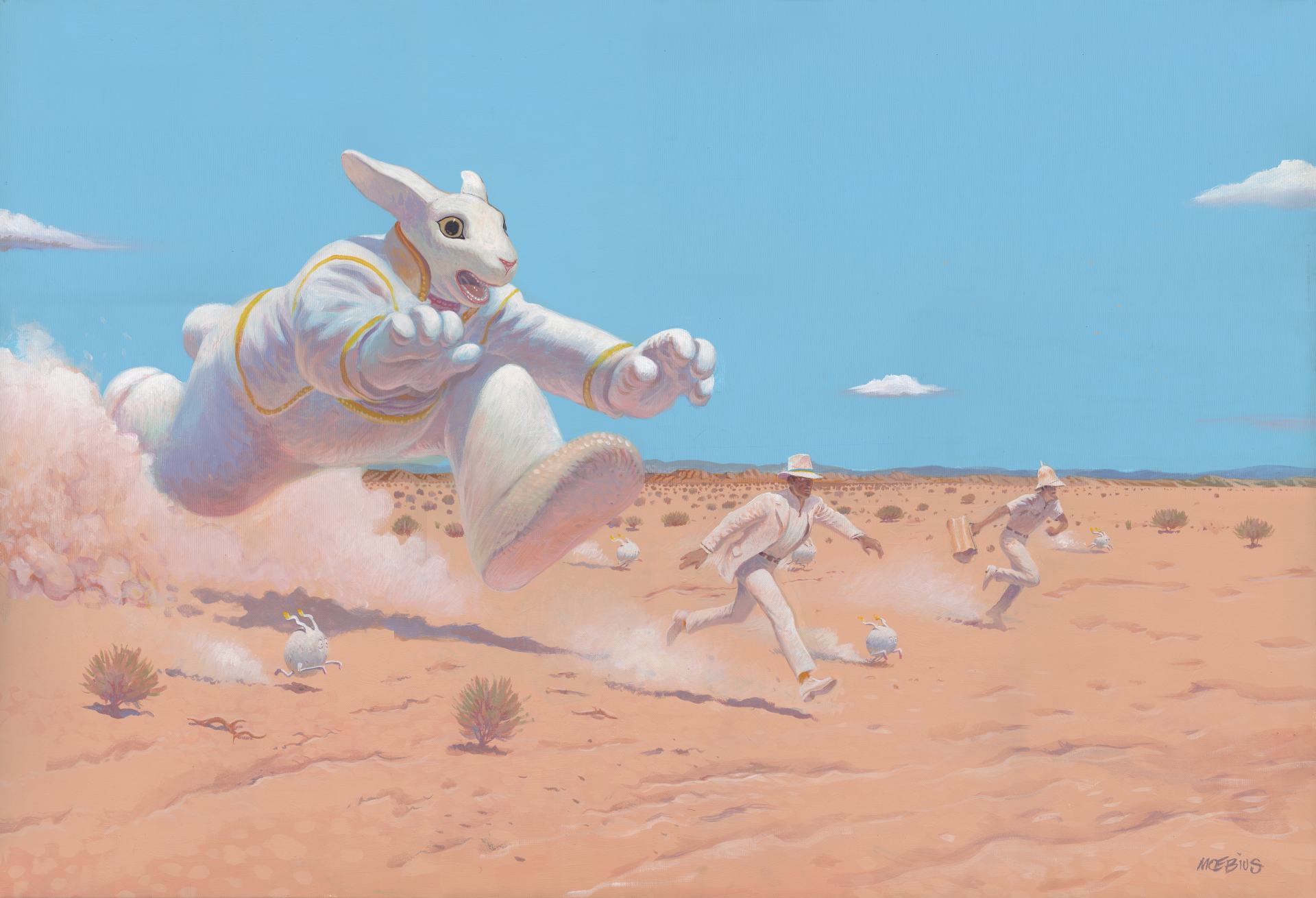 La chasse au Major de Moebius, un lapin géant qui chasse des humains