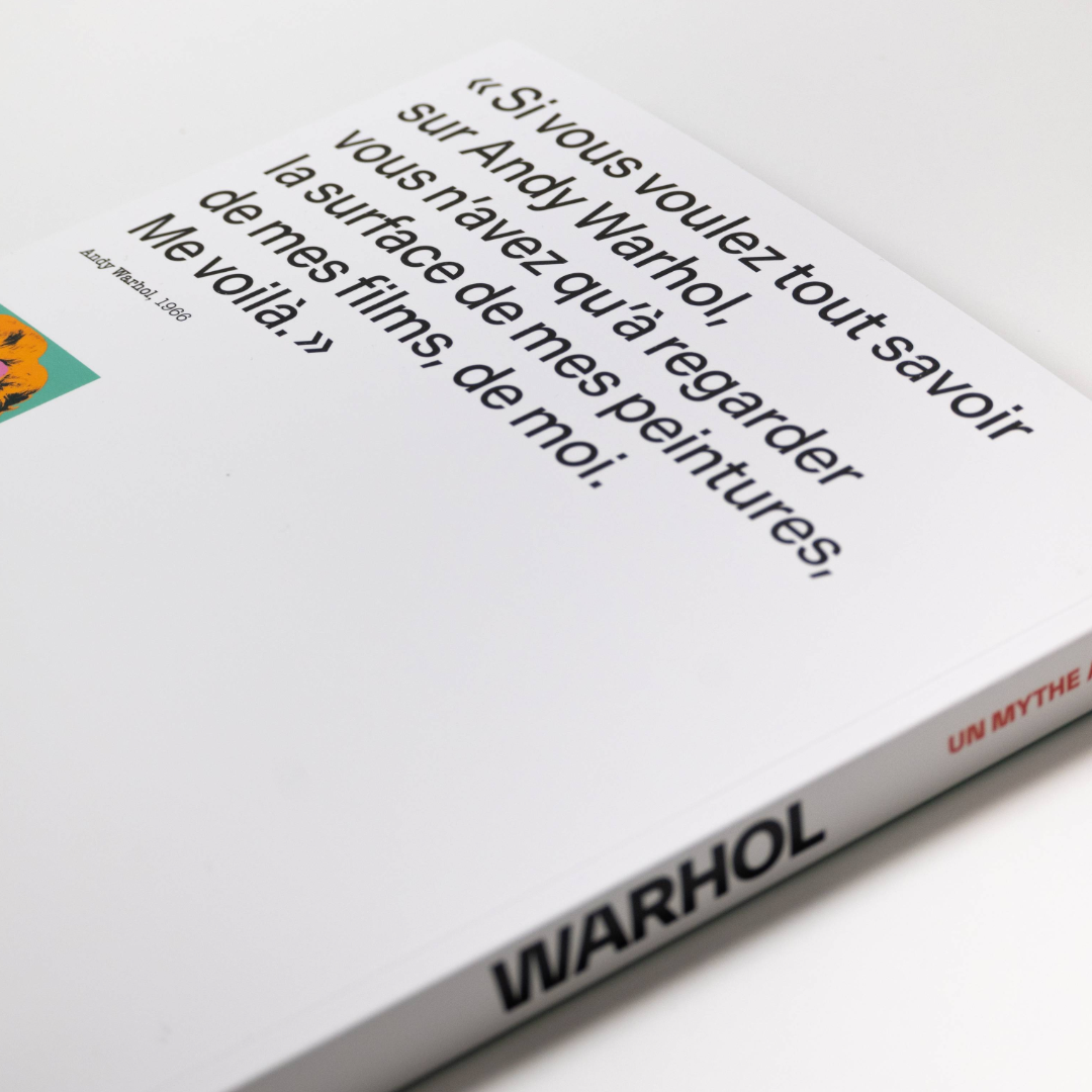 Intérieur du catalogue d'exposition Warhol